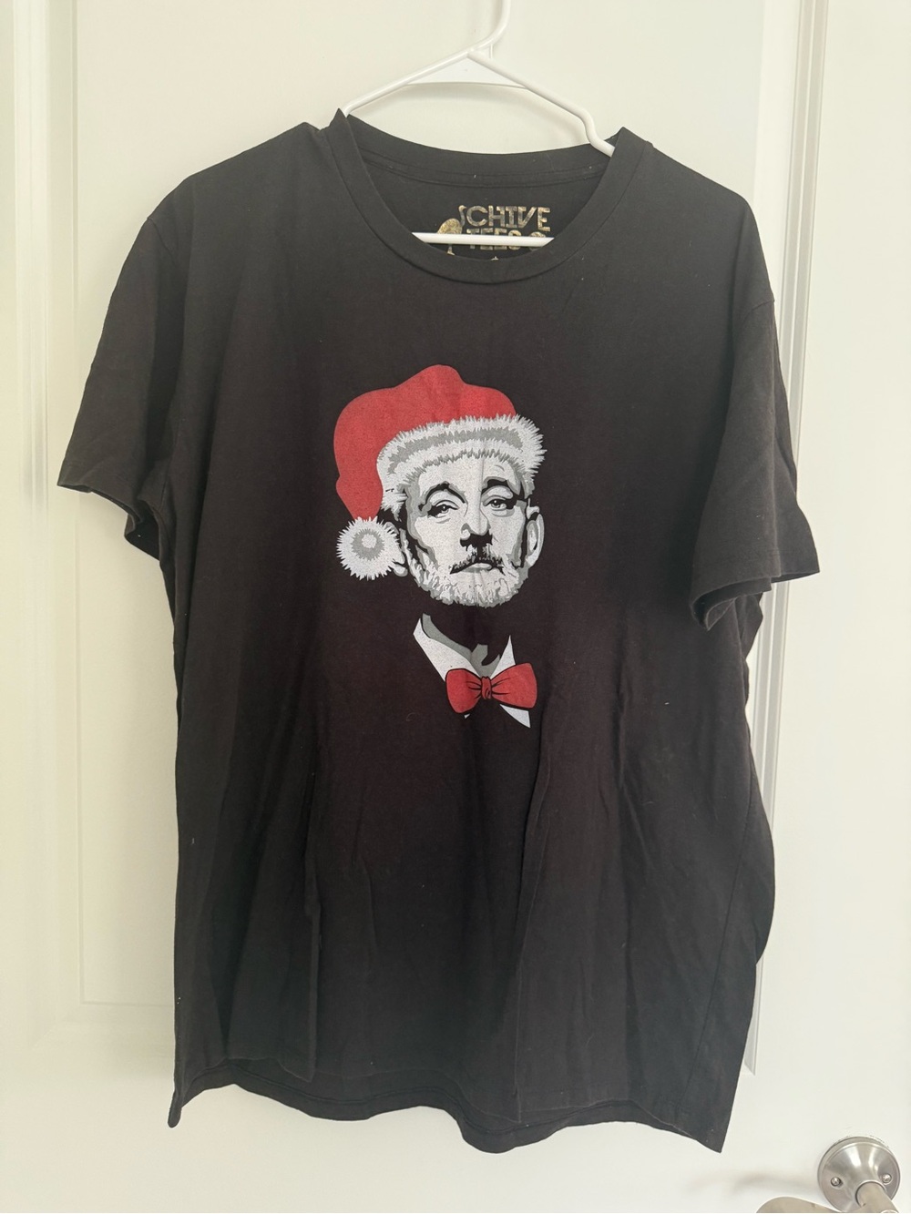 The Chive Holiday Bill Murray Tee - Black with Red Accent
